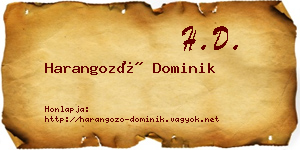Harangozó Dominik névjegykártya